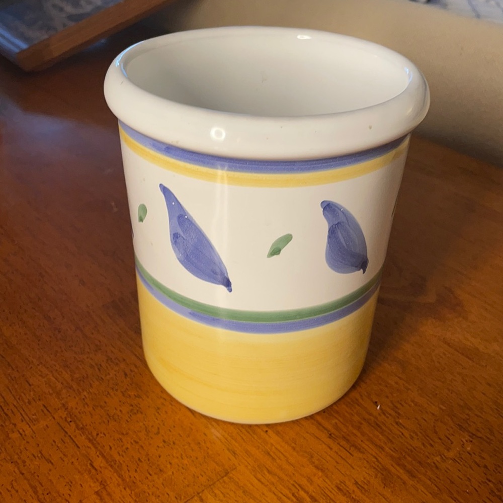 VTG Williams Sonoma Italian ceramic utensil holder